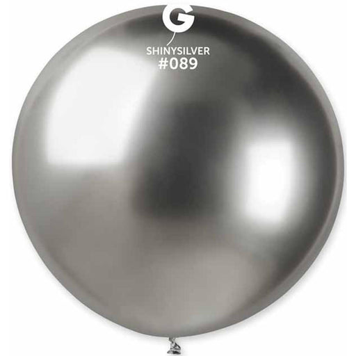 Gemar 31" Shiny Silver Balloon #089 - 1/Bag.