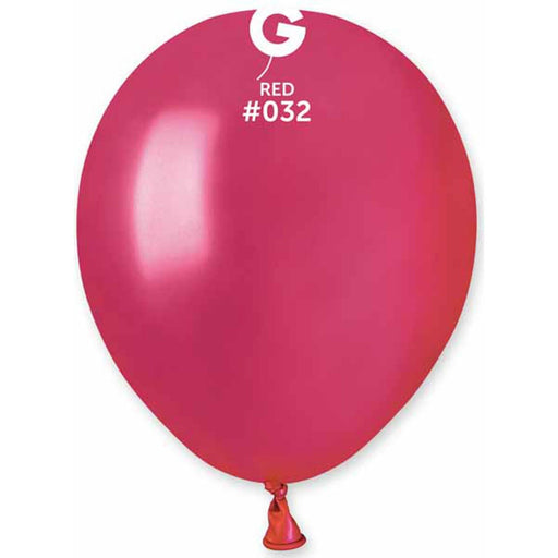 "Gemar 5" Metallic Berry Red Balloons (100/Bag)"