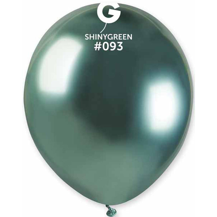 Gemar 5" Shiny Green Latex Balloons 50/Bg