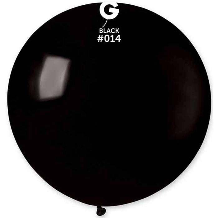 Gemar Black Latex Balloon 31'' #014 (1/Bag)