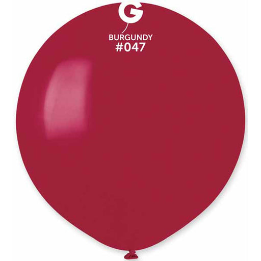 "Gemar Burgundy Latex Balloons - Pack Of 25 (19")"