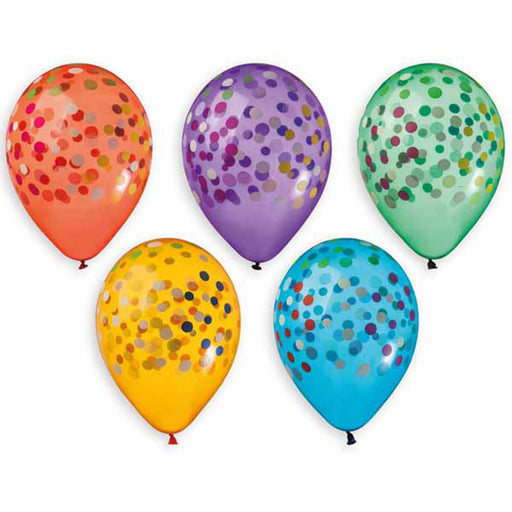 Gemar Confetti Balloons 13" Multicolor (50 Pack) #816.