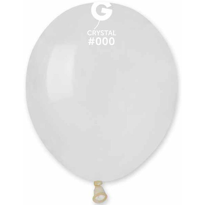 Gemar Crystal Clear Balloons - 5" #000 (100/Bag)