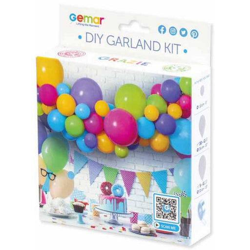 Gemar Garland Kit With 25 Balloons, 3 Metres Clear String, And Tying Tools.