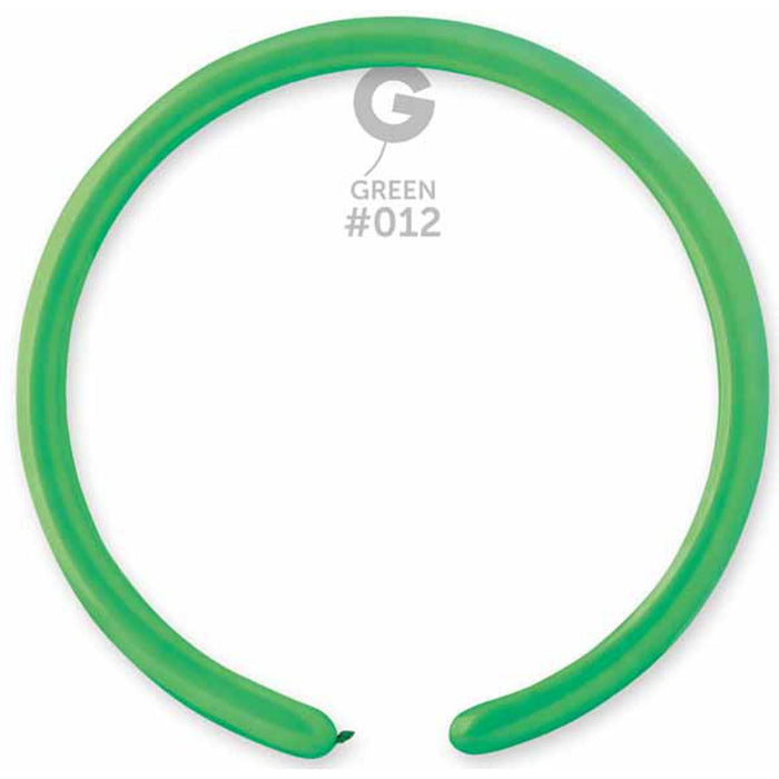 Gemar Green Balloons (50-Pack) - Size 160, #012 Green.