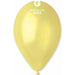 Gemar Metallic Babyyellow Balloons, 12", 50-Pack (#056)