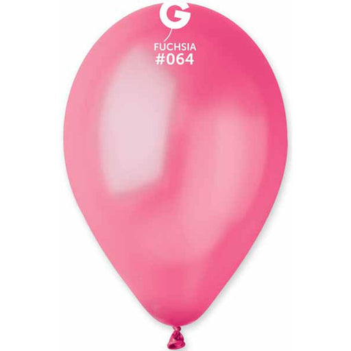 "Gemar Metallic Fuchsia Balloons - 12" (50/Bag)"