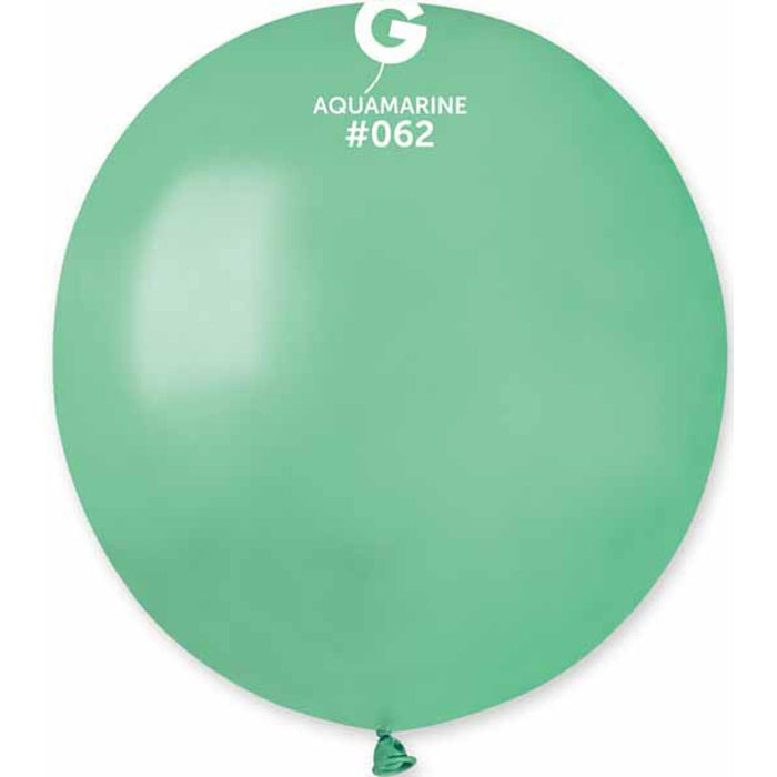 Gemar Metallic Aquamarine Balloons #062 (19", Pack Of 25)