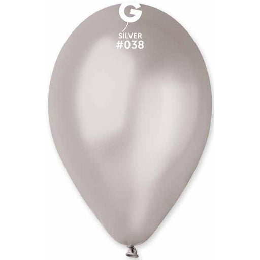 "Gemar Metallic Silver Balloons - 12" - Pack Of 50"