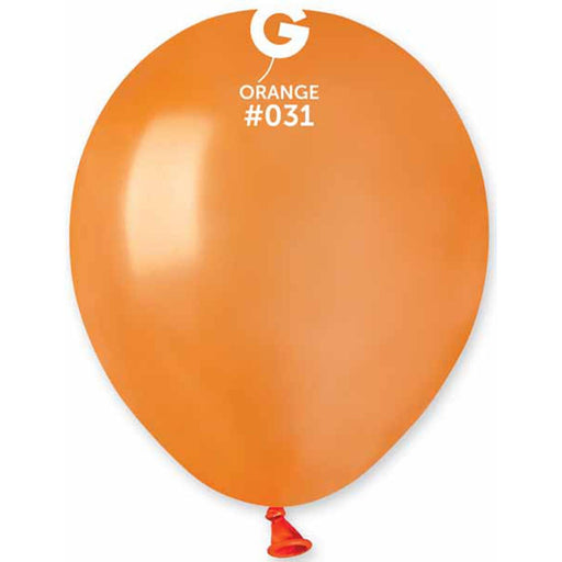 Gemar Metallic Orange Balloons (5", 100/Bag)