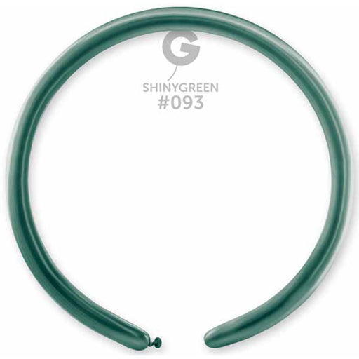 Gemar Shiny Green Balloons - 50 Pack (260 Size) #093