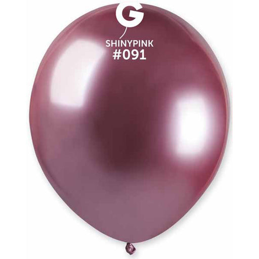 Gemar Shiny Pink Balloons - 50 Pack (5")