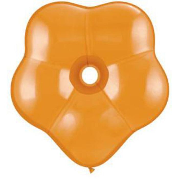 16 Geo Blossom Mandarin Orange Balloons - 25 Count — Shimmer & Confetti