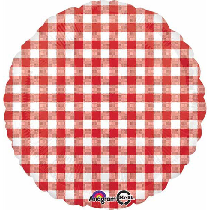 Gingham Bbq 18" Round Flat Grill