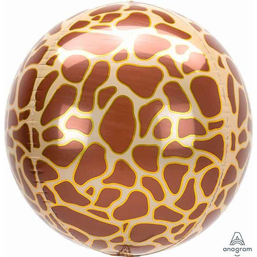 Giraffe Prnt Animalz Balloon - 16" Orbz Xl G30 Pkg