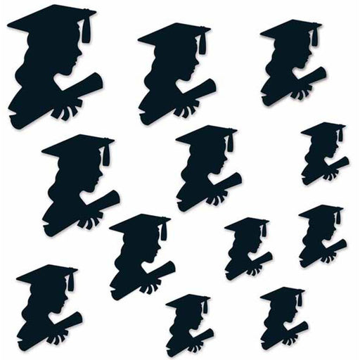 "Girl Grad Silhouette Decoration - Double-Sided Print"
