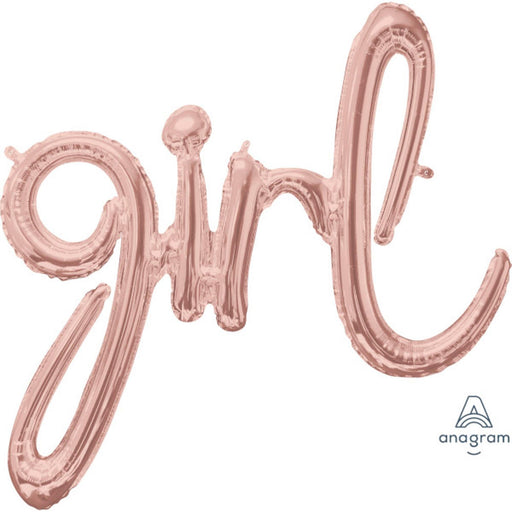 "Girl" Rose Gold Script Phrase Necklace