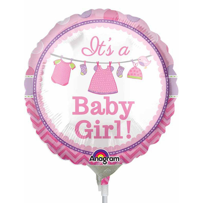 "Girl Shower With Love 9" Mylar Balloon"