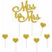 Glittery Miss To Mrs Cake Topper With Heart Base.