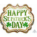 "Glittery Shamrock Shapes For St. Patrick'S Day - 3 Pack 25" P35"