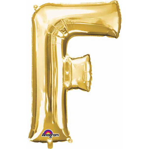 Gold-Plated Letter F For Wall Or Tabletop Display - 32" Tall.