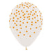 Gold Confetti Clear Latex Balloons (11")