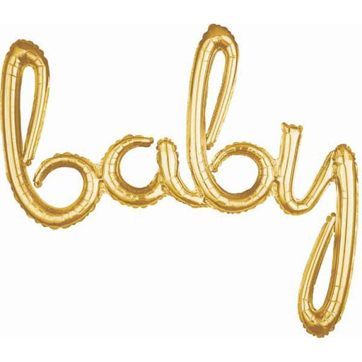 "Gold Cursive Baby Phrases - 40 Pack"