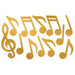 Gold Foil Musical Silhouettes (12 Sheets)