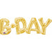 Gold Happy Birthday Block Letters - S55 Pkg.