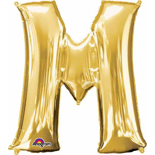 Gold Letter M 33" Foil Balloon