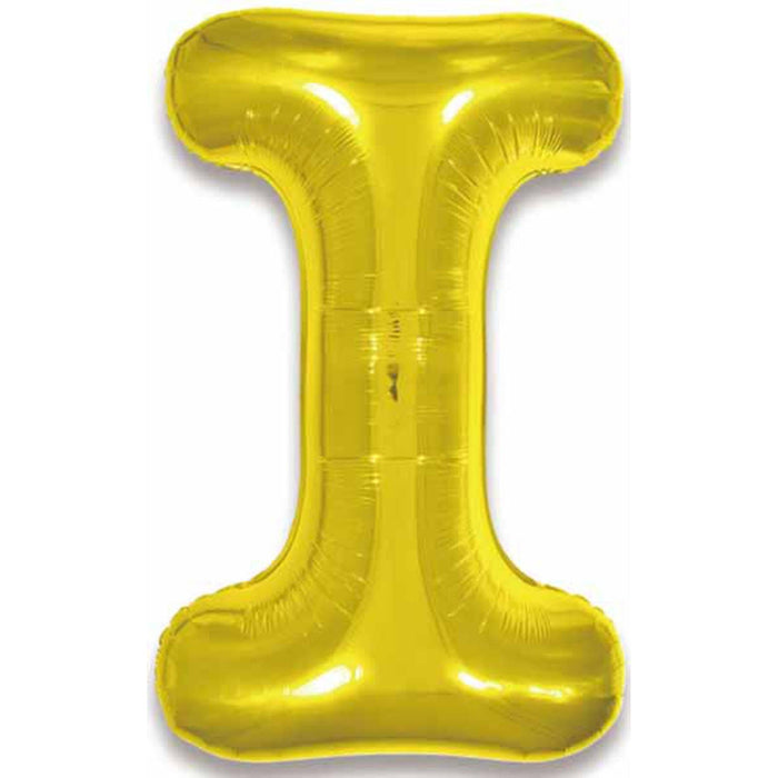 Gold Letter I Balloon - 34" Foil Pkgd