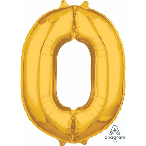 Gold Number #0 Balloon Package With Connector Piece (26")