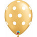 "Gold Polka Dot Balloons - 50 Count, 11 Inch"