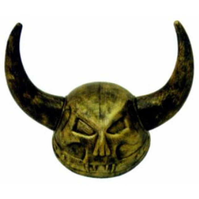 Gold Skull Viking Helmet