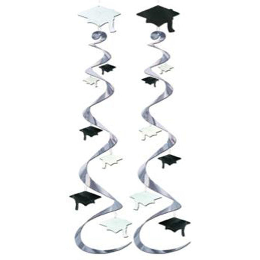 Grad Cap Whirls - Pack Of 3, 30 Inches