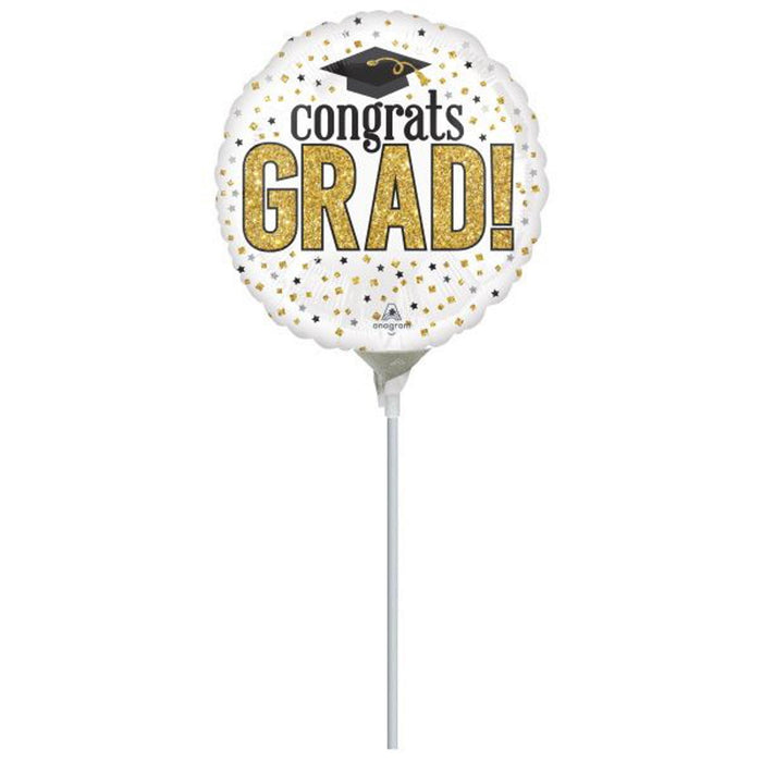 Shimmering Graduation Sparkle: 9" Round Balloon 