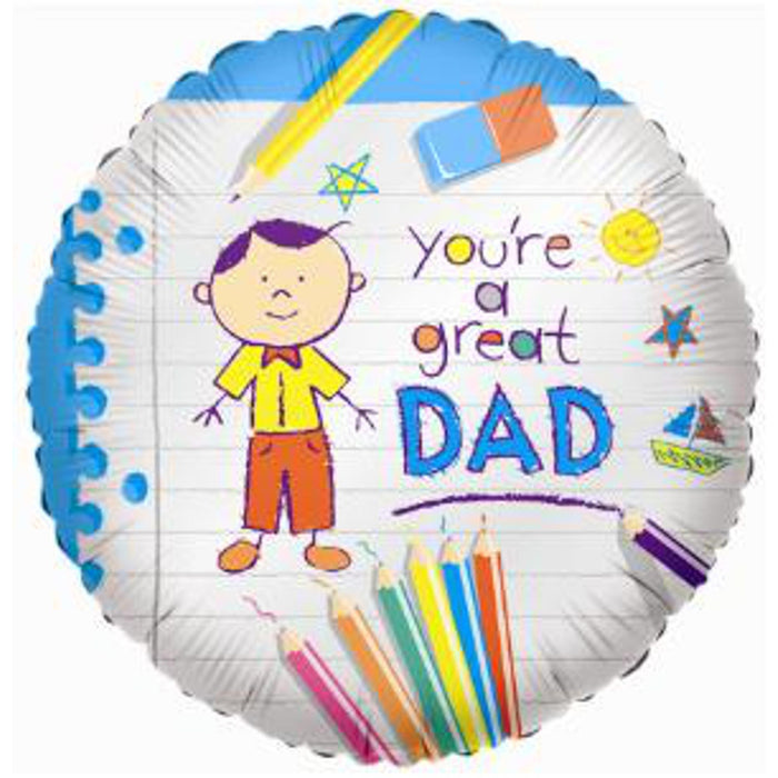 Great Dad 9" Foil Balloon.