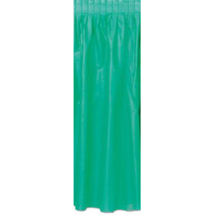 Green Disposable Plastic Table Skirt 29"X14'