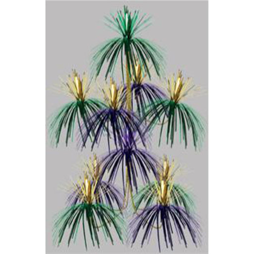 Green, Gold, And Purple Firework Chandelier