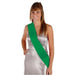 Green Satin Sash - Customize Your Own.