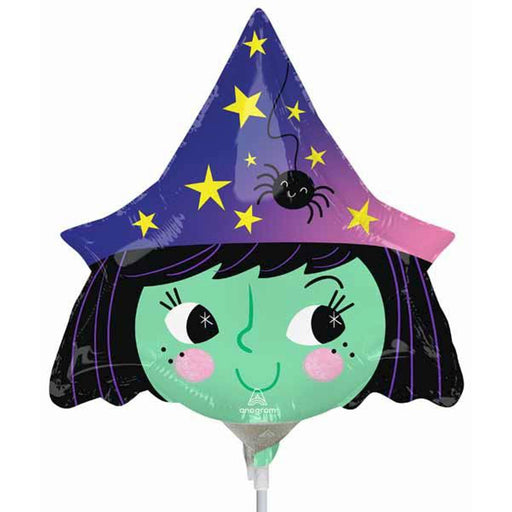 Halloween Witch Mini Foil Balloon - 14"