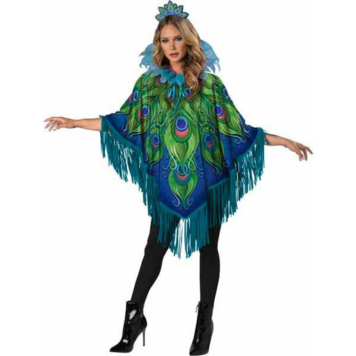 poncho dress women Poncho Peacock Instant Set