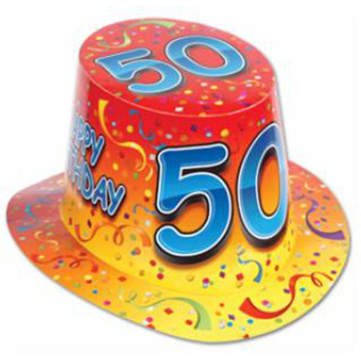 Happy 50Th Birthday Hi Hat - Orange