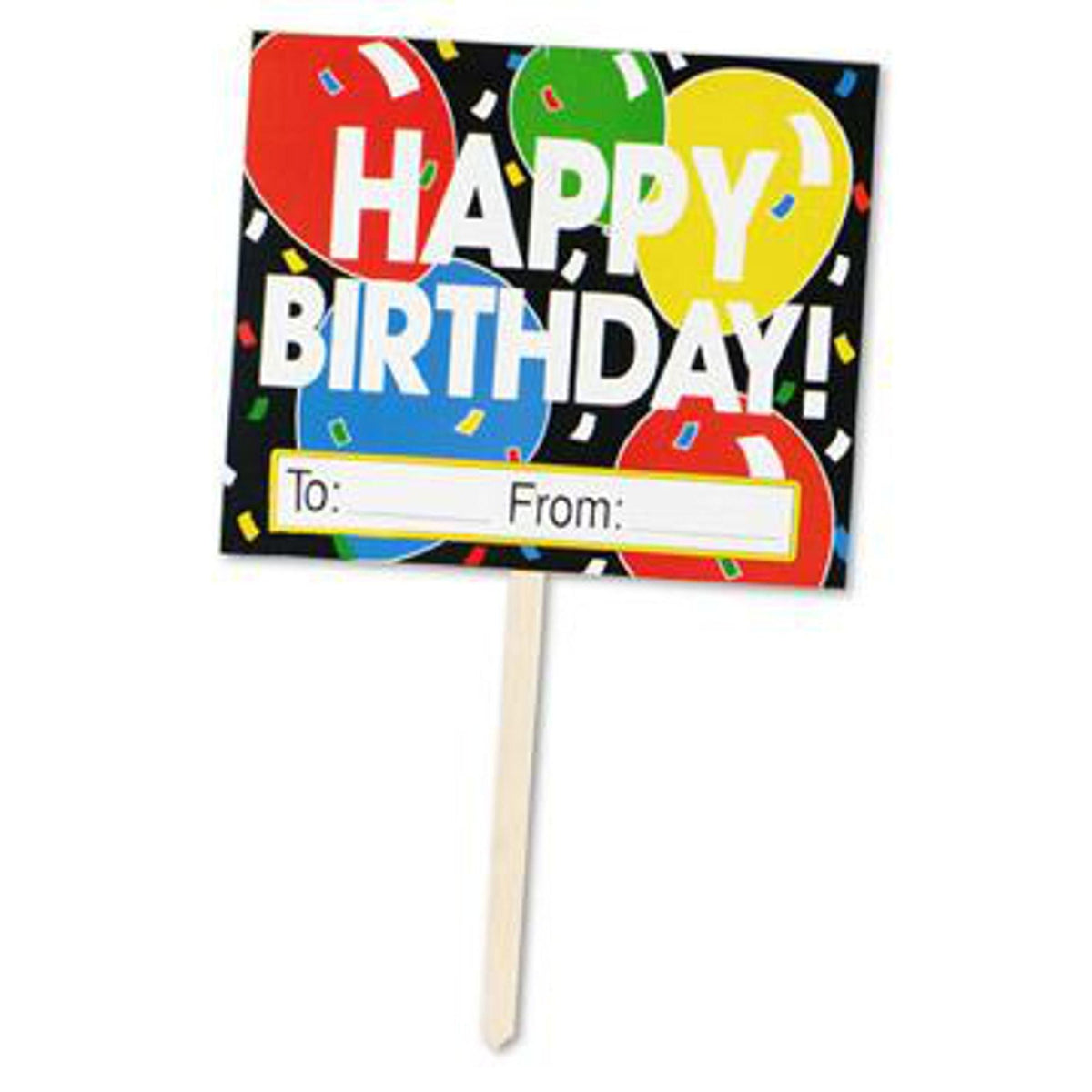 "Happy Birthday Yard Sign And Balloons Set" — Shimmer & Confetti