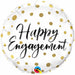 "Happy Engagement Gold Dots Balloon"