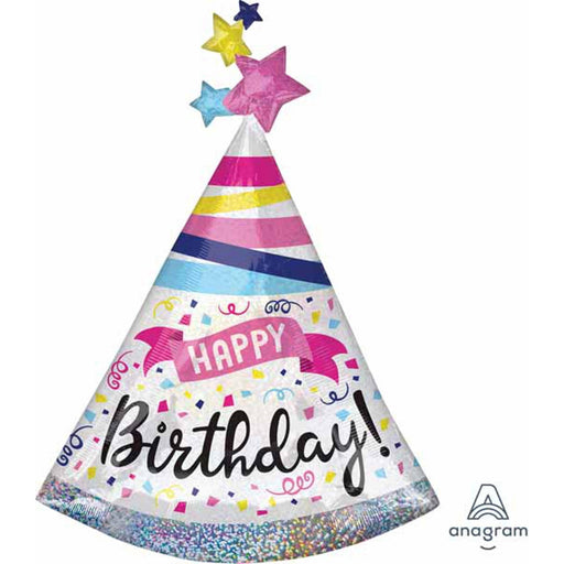 Hbd Sparkle Banner With Holographic Design (36" With P45 Clips)