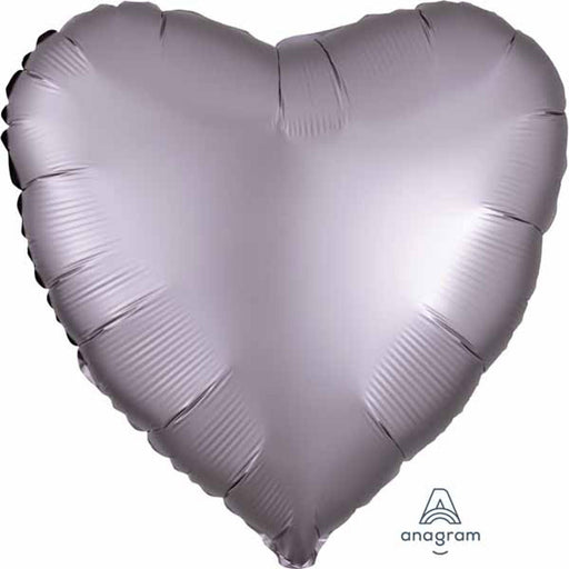 "Heart Greige Satin Luxe S18 Pkg - 18 Inches"