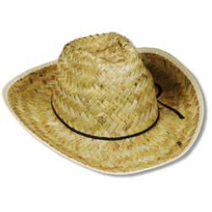 Hi-Crown Western Hat With Shoelace Band.