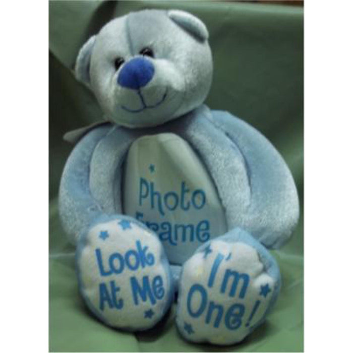 I'M One Plush Bear Blue Frame (6Cs) - Commemorate A Child'S First Birthday!