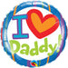 "I (Heart) Daddy 9" Mylar Flat Balloon"